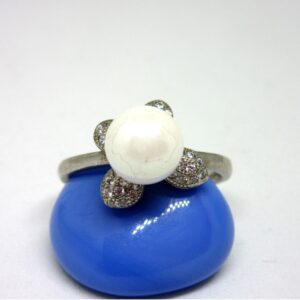 Silver 925 white pearl ring sr925-171