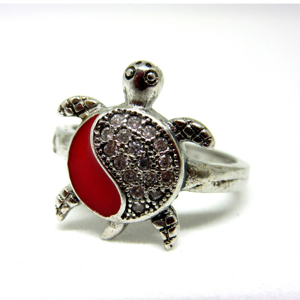 Silver 925 tortoise ring sr925-56 - Image 2