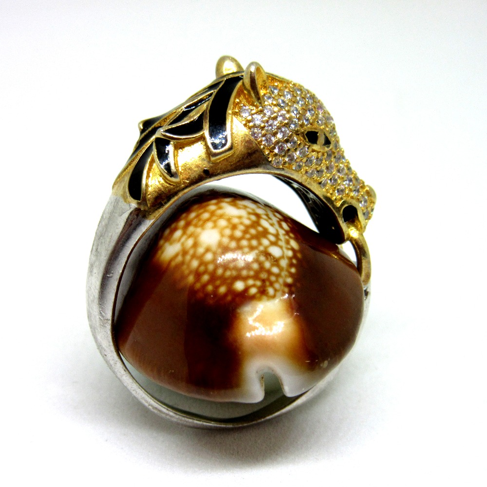 Silver 925 horse face gents ring sr925-245 - Image 2