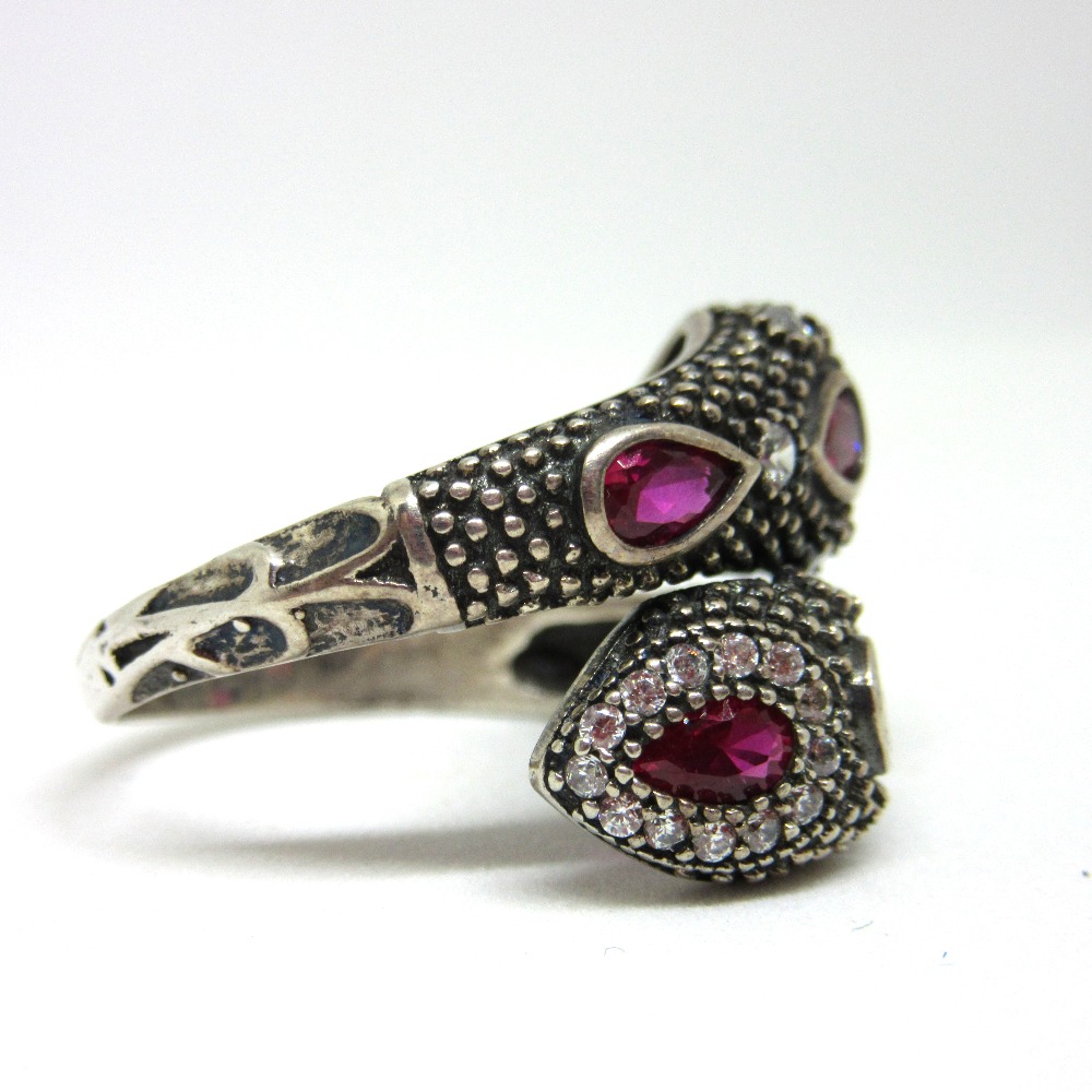 Silver oxidise cross design ring sr925-202 - Image 3