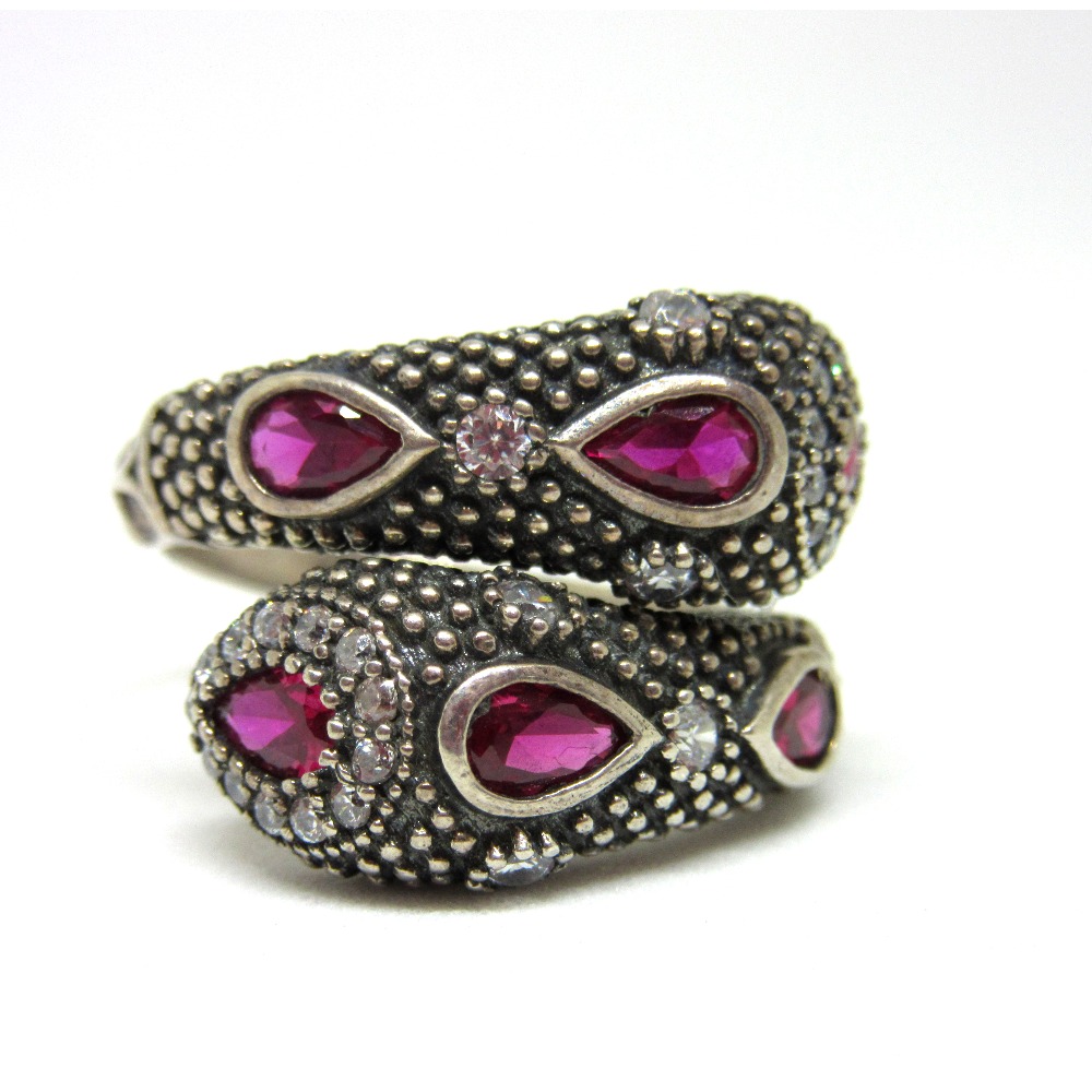Silver oxidise cross design ring sr925-202 - Image 2