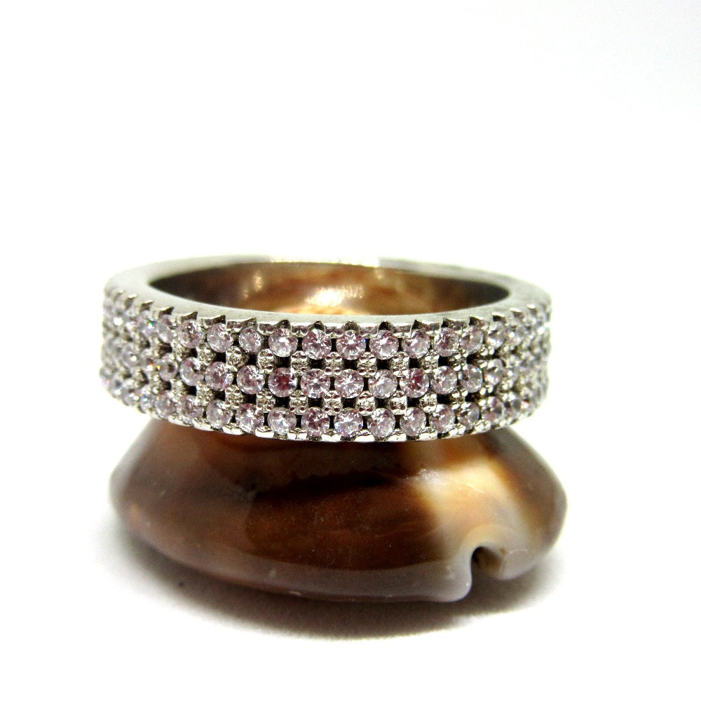 925 silver diamond band sr925-238 - Image 2