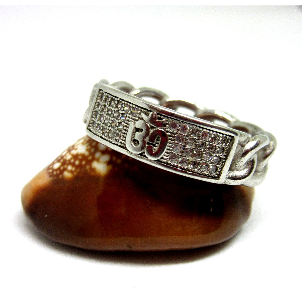 925 silver om logo ring sr925-210 - Image 3