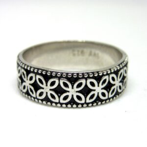 Silver 925 oxidise band sr925-141