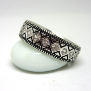 925 silver oxidise band sr925-207