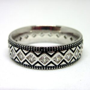 925 silver oxidise band sr925-207
