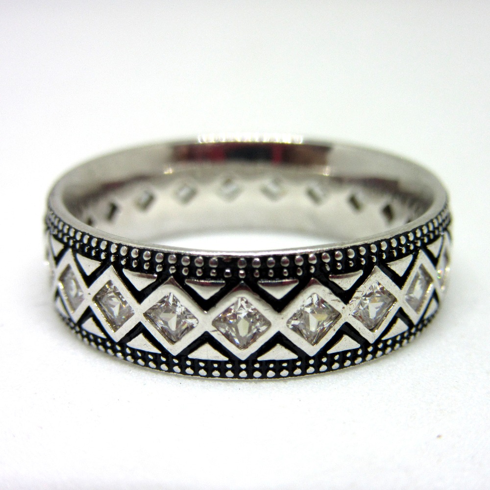 925 silver oxidise band sr925-207