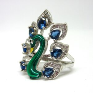 925 silver peacock ring sr925-36