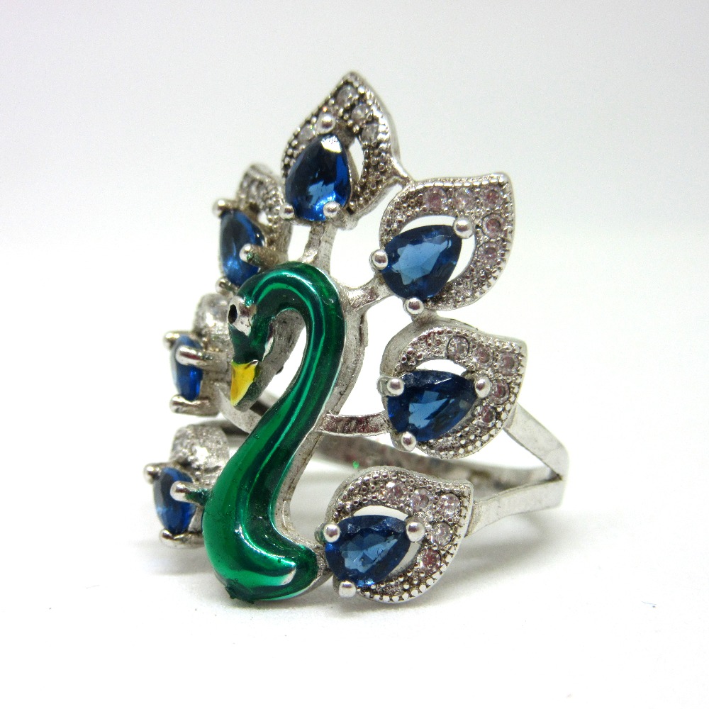 925 silver peacock ring sr925-36 - Image 3