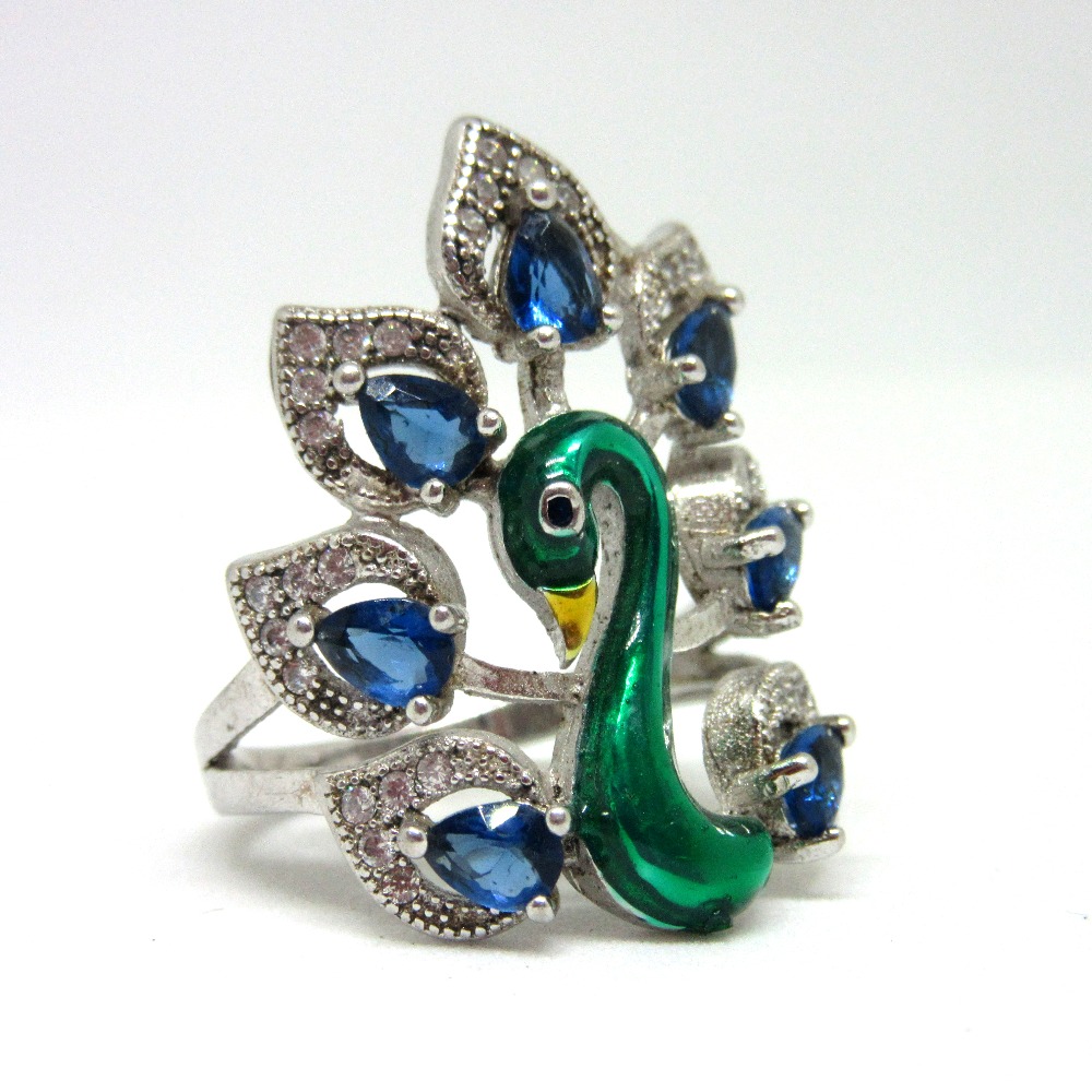 925 silver peacock ring sr925-36 - Image 2