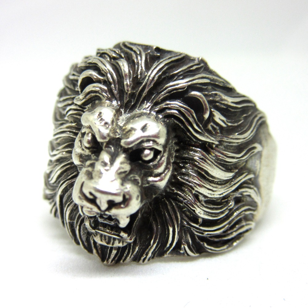 Oxidised Roaring lion Silver 925 Ring - Image 3