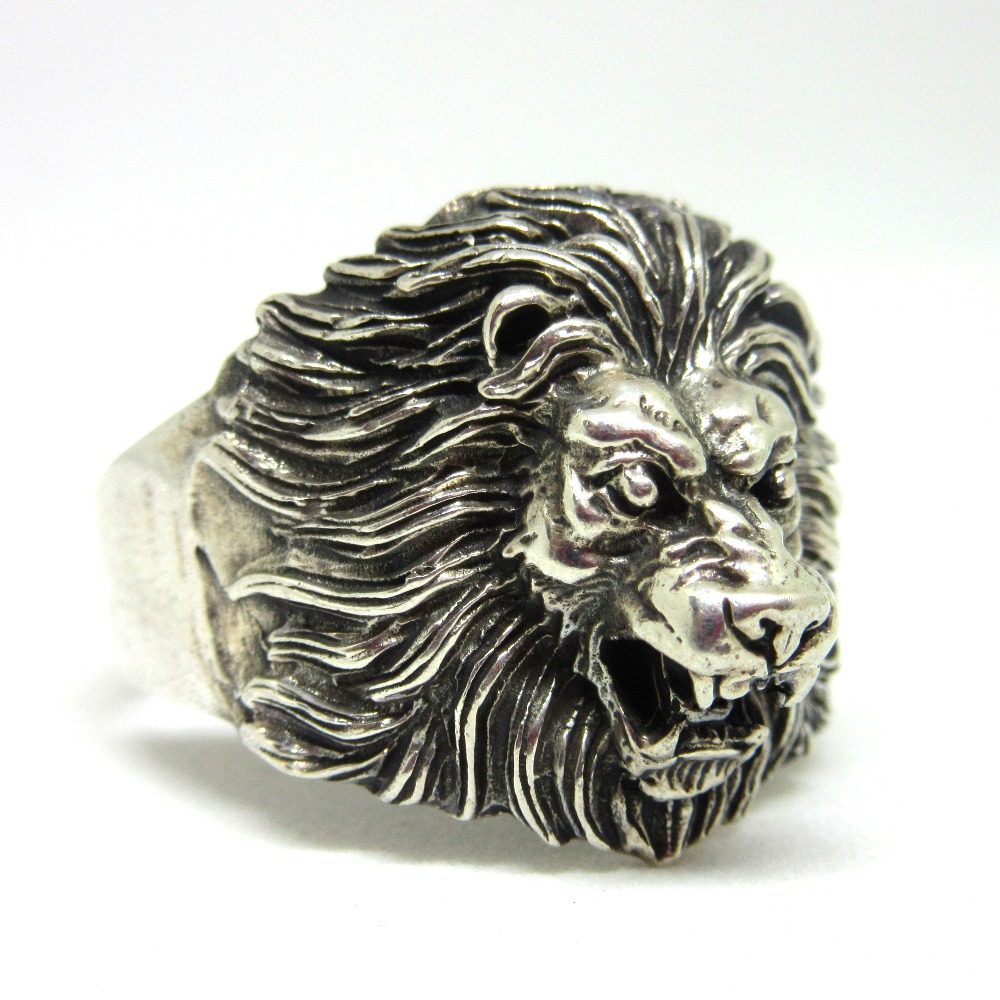 Oxidised Roaring lion Silver 925 Ring - Image 2