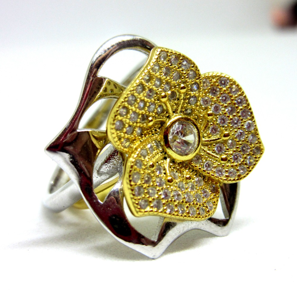 2 in 1 amazing flower designer silver 925 ring - Image 3