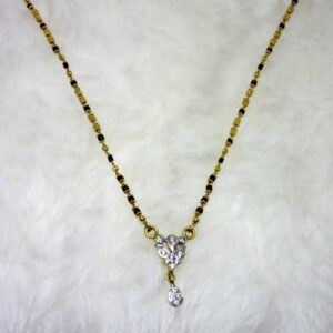 Gold dailywear casual mangalsutra dokiya