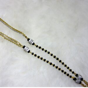 Gold stone mangalsutra dokiya