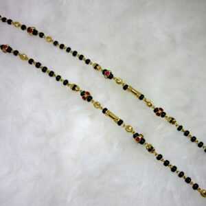 Gold single line semi jadtar mangalsutra