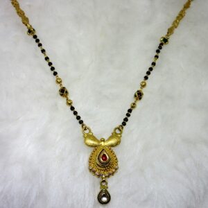 Gold semi jadtar classic mangalsutra