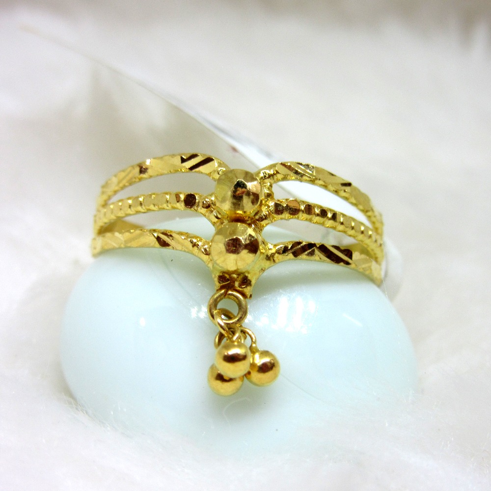 Gold 3 Layer Ladies Ring