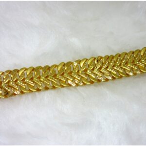 Gold Light Weight Broad Bracelet