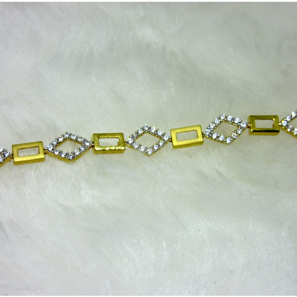 Gold Fancy Small Diamond Casting Bracelet - Image 2