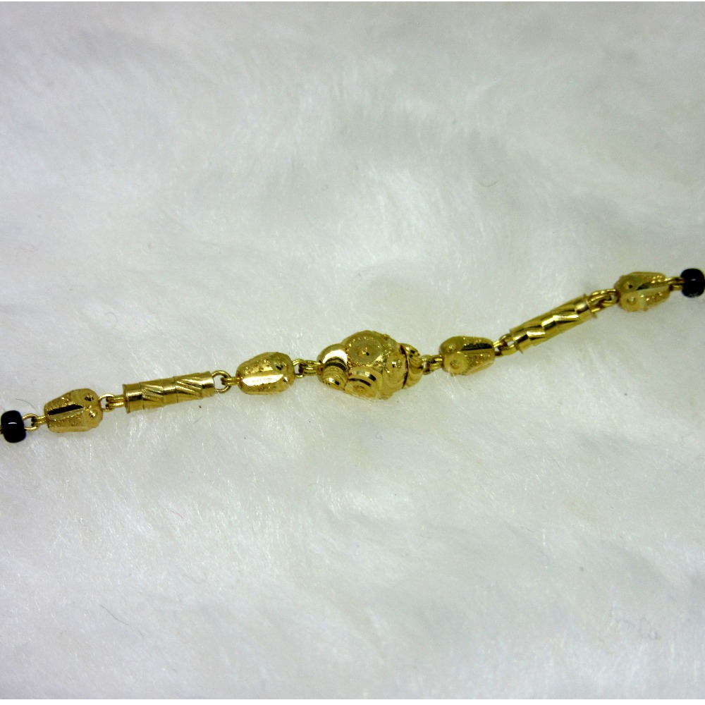 Gold Ms Black Moti Ledies Bracelet - Image 2