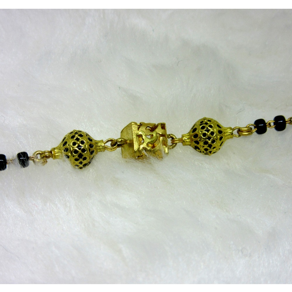 Gold Oxidized Ms Black Moti Ledies Bracelet - Image 2