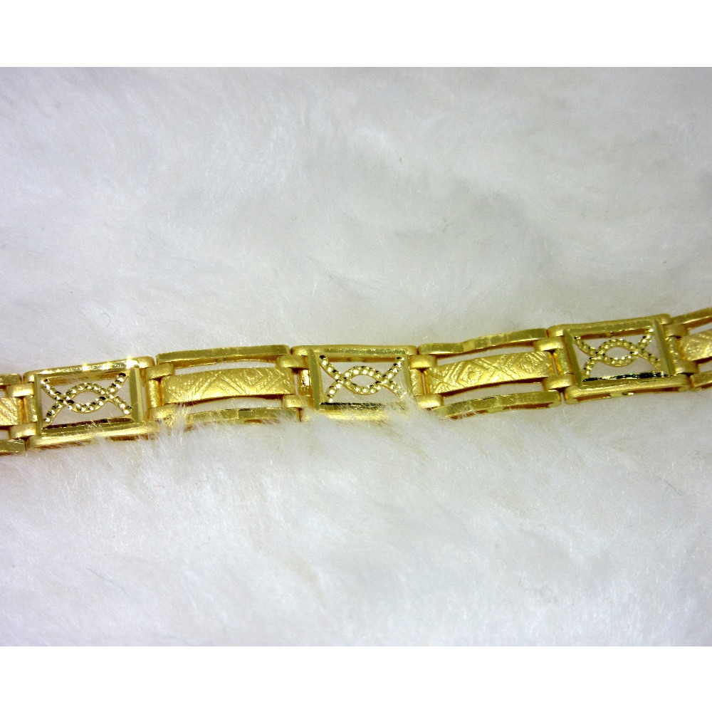 Gold DailyWear Fancy Gents Bracelet - Image 2