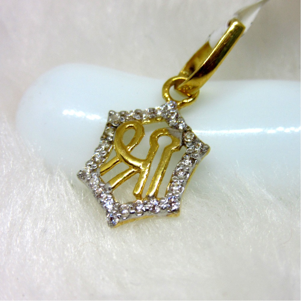 Hexagonal shree gold hm916 pendant