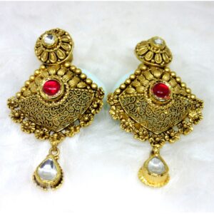 Gold hm916 rajwadi antique jadtar long set