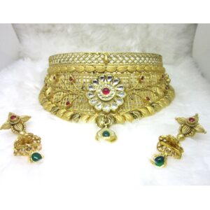 Special bridal gold hm916 jadtar chokker set