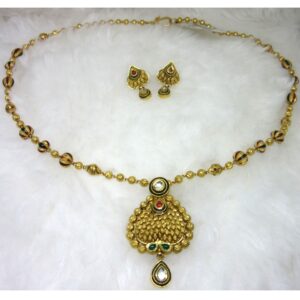 Gold HM916 Jadtar Necklace Set