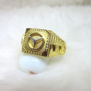 Gold mercedes logo casting ring