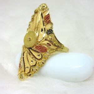 Gold hm916 Long Carving ring