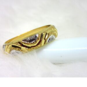 Gold half circle band ring