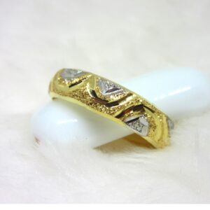 Gold half circle band ring