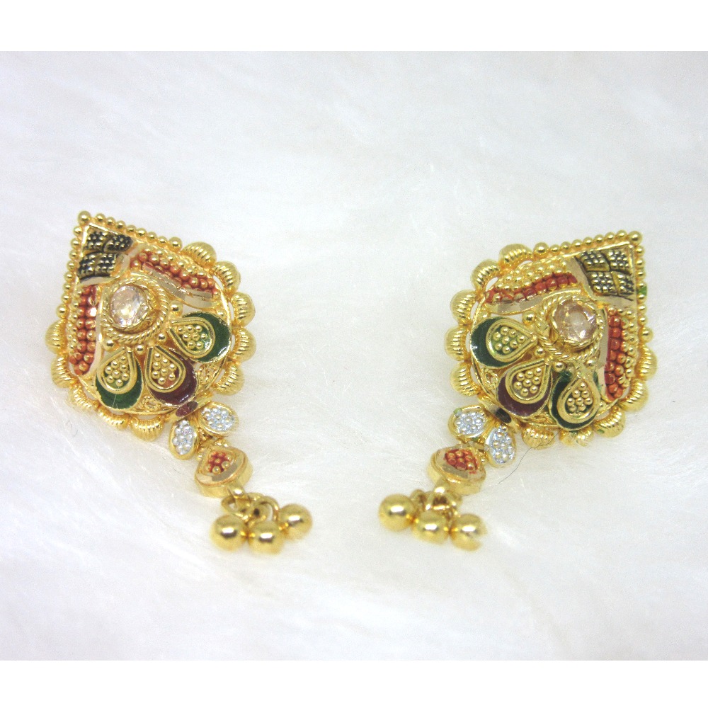 Lite Weight Colourful Culcutti Gold 22k hm916 set - Image 3