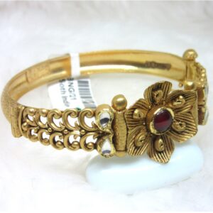 Gold antique jadtar Oxidized kada