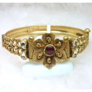 Gold antique jadtar Oxidized kada