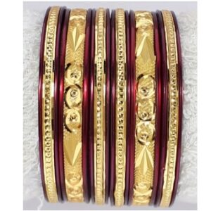 Fancy Maroon Plastic Bangles