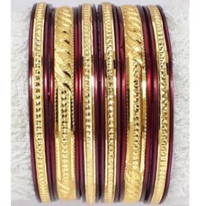Fancy Maroon Plastic Bangles