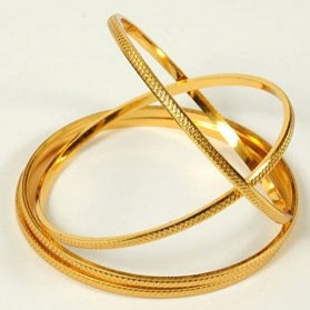 Fine Plain Gold Plated Bangles
