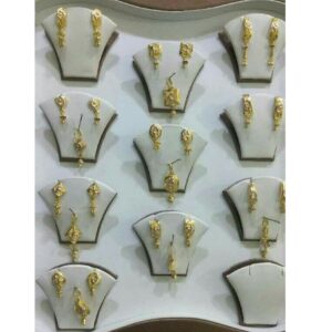 18KT Plain Design Gold Pendant Set