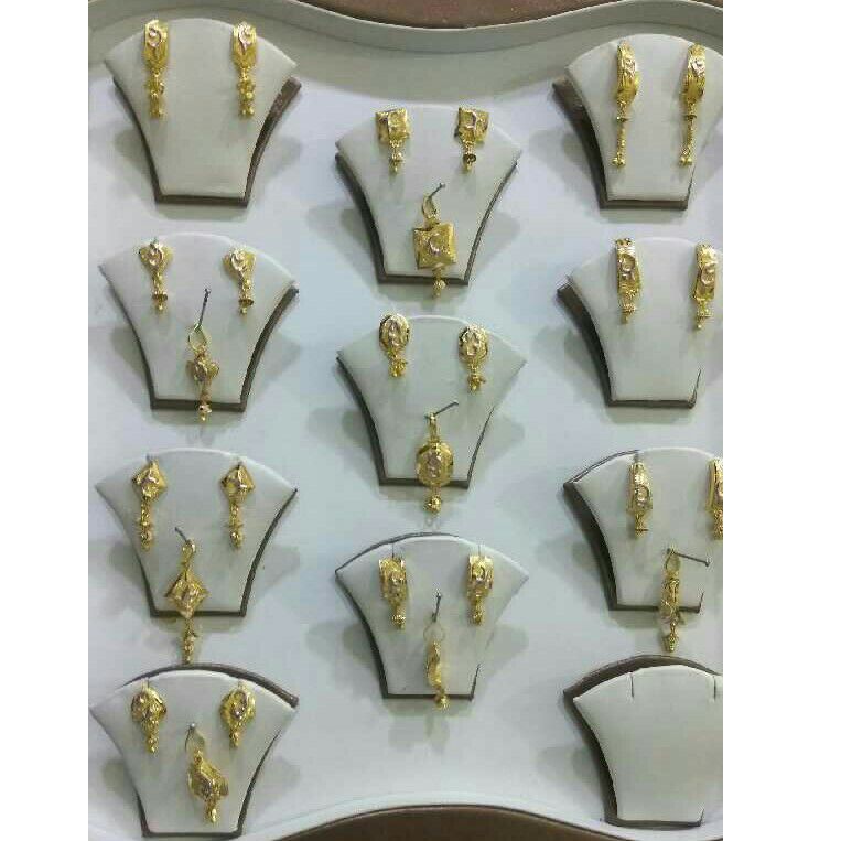 18KT Plain Design Gold Pendant Set