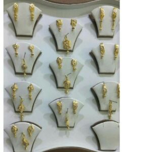 18KT Plain Gold Bridal Pendant Set