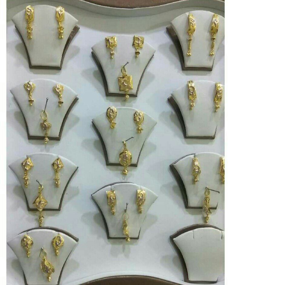 18KT Plain Gold Bridal Pendant Set