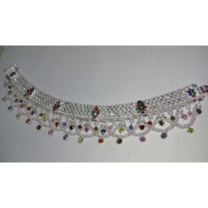 Jashti Milan Fancy Silver Payal