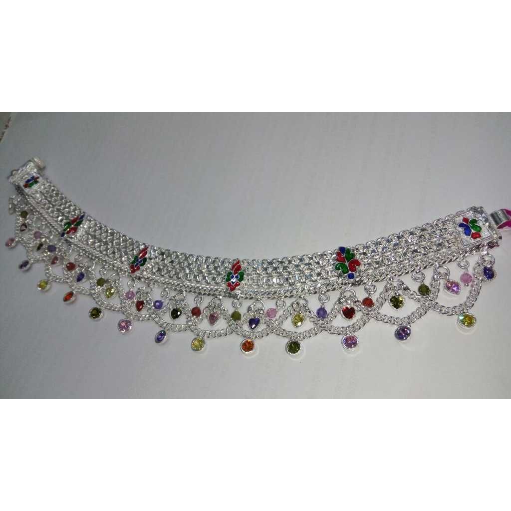 Jashti Milan Fancy Silver Payal - Image 4
