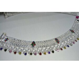 Jashti Milan Fancy Silver Payal