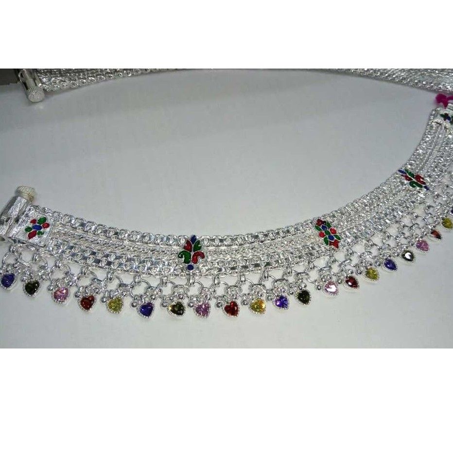 Jashti Milan Fancy Silver Payal