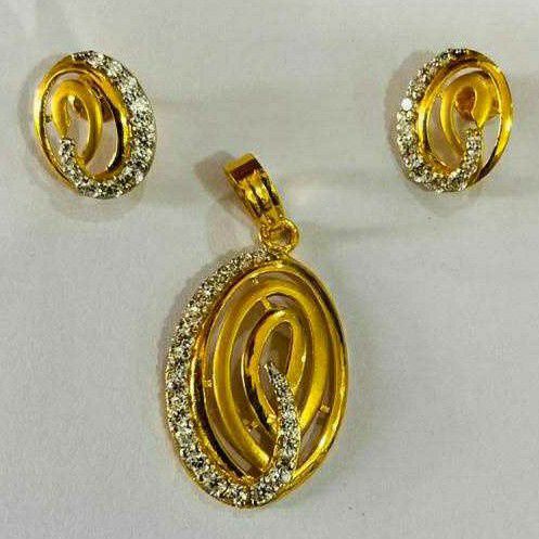 Gold buti white stone - Image 2